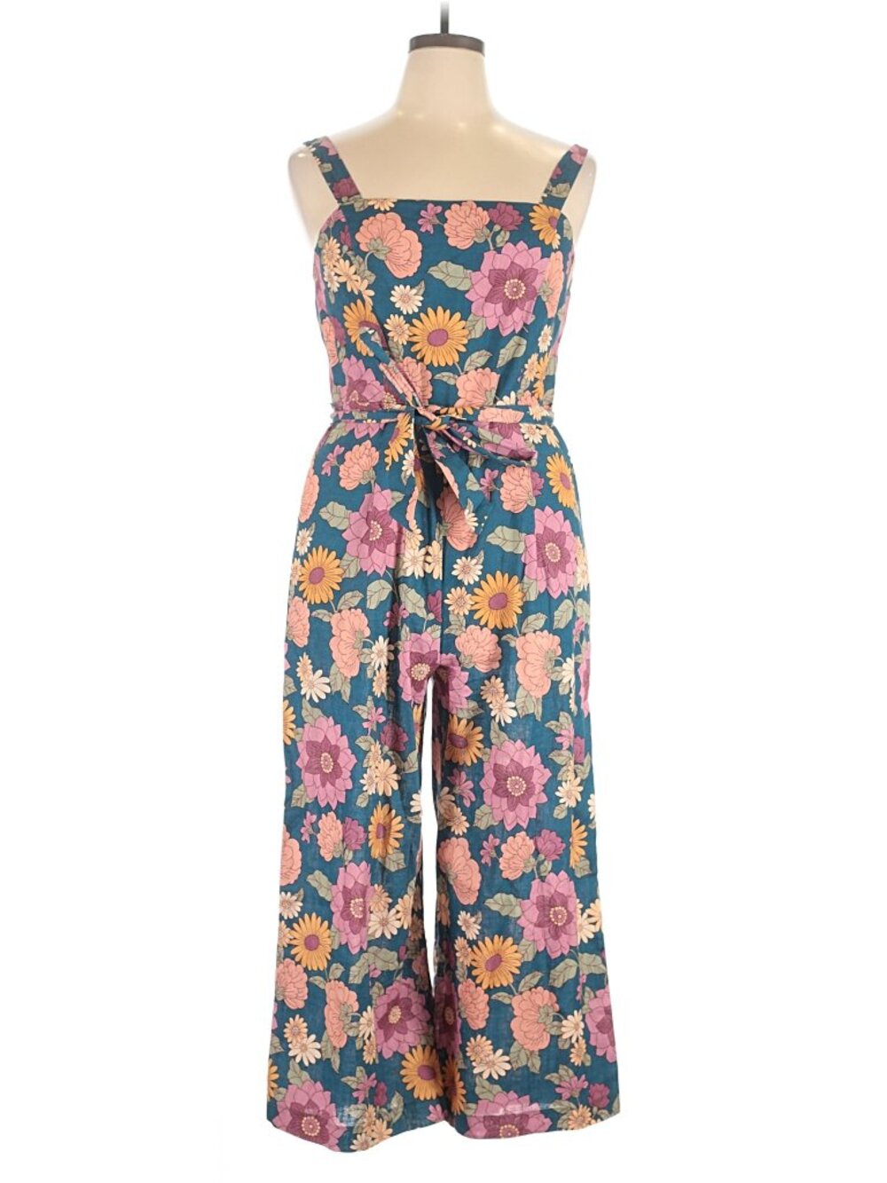 Princess Highway x Modcloth Lexi Floral Jumpsuit Teal